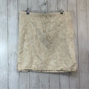 Columbia Linen/Cotton Blend Drawstring Skirt Medium